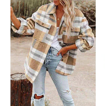 Tin | Women's Classic Checkered Coat – Women’s fashion piece