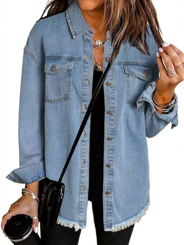 Harper Denim Button Up Jacket – Women’s fashion piece