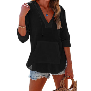 Raine – Lightweight Hooded Pocket Top – Women’s fashion piece