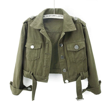 Romi Cropped Cotton Utility Jacket – Women’s fashion piece