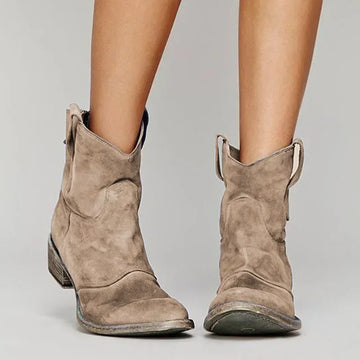Willow – Western Suede Ankle Boots – Women’s fashion piece