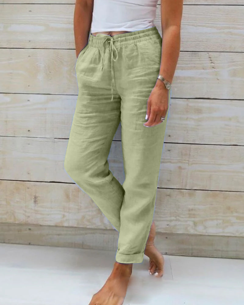 Lily Comfortable Elegant Elastic Waist Pants