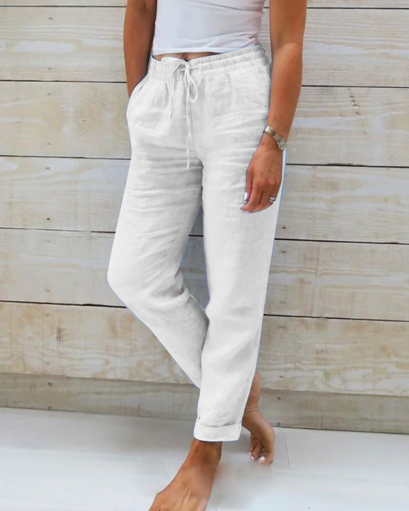 Lily Comfortable Elegant Elastic Waist Pants