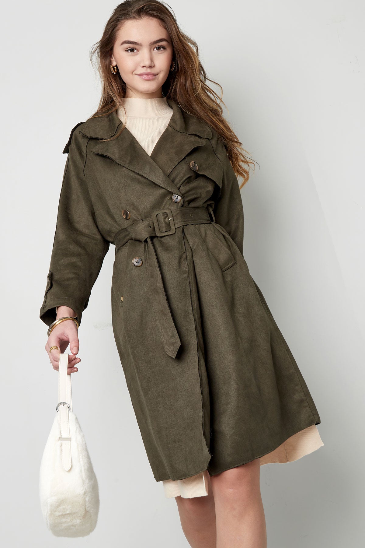 Isla Suede Trench Can Be Paired With Any Outfit