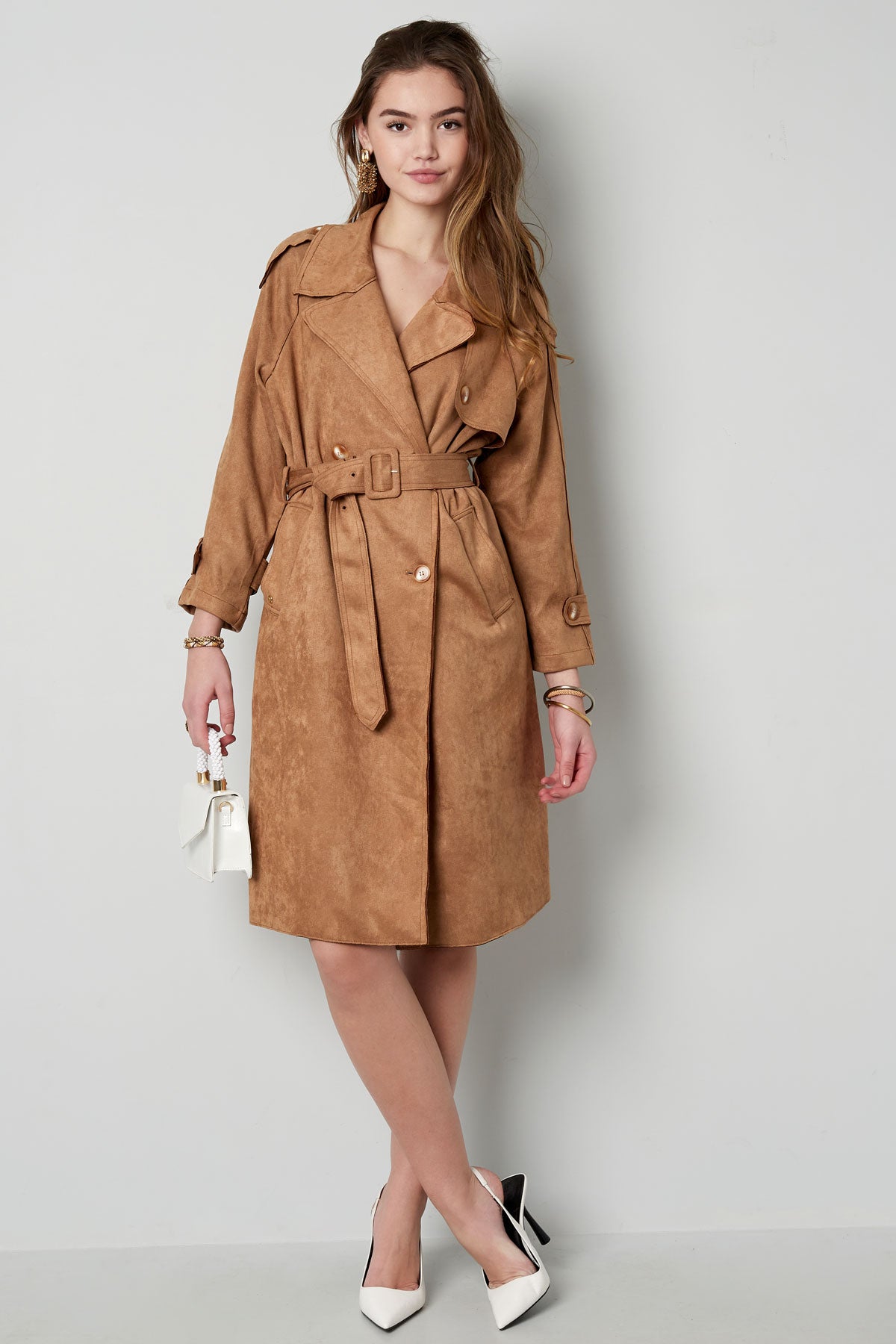 Isla Suede Trench Can Be Paired With Any Outfit