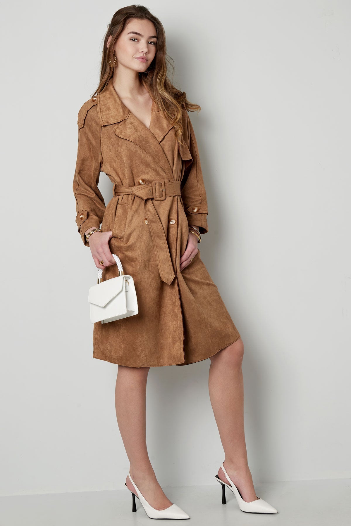 Isla Suede Trench Can Be Paired With Any Outfit