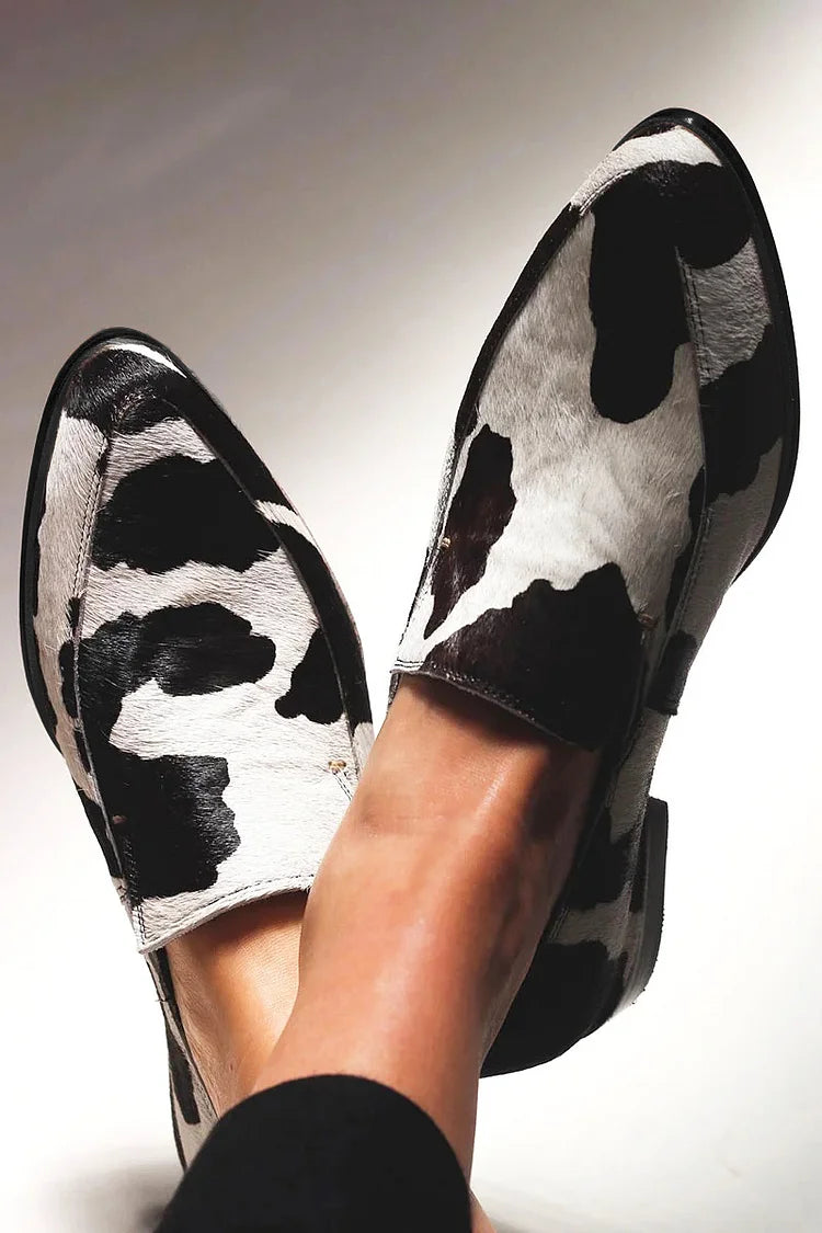 Dakota – Cow Print Loafers – Women’s fashion piece