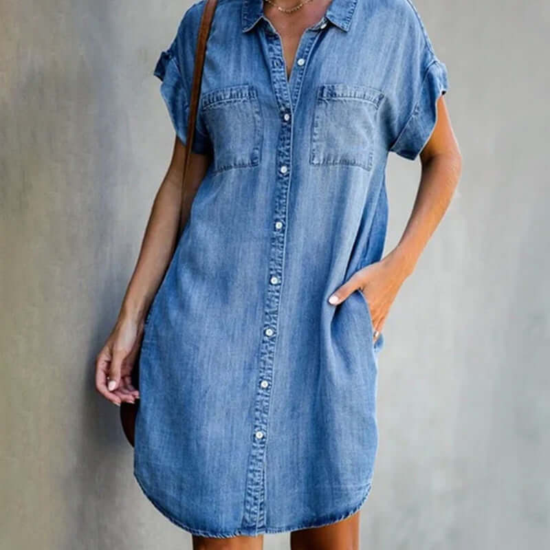 Sienna Button Up Shirt Dress – Women’s fashion piece
