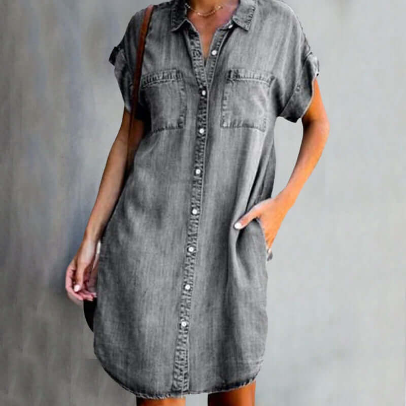 Sienna Button Up Shirt Dress – Women’s fashion piece