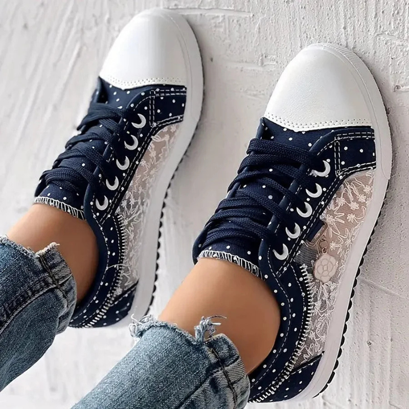 Daisy Lace Polka Dot Trainers