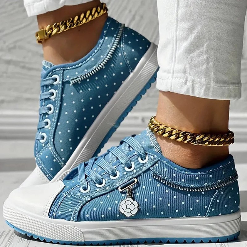 Daisy Lace Polka Dot Trainers