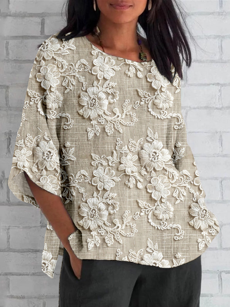 Zehra Soft Florals Relaxed Fit Top – Women’s fashion piece