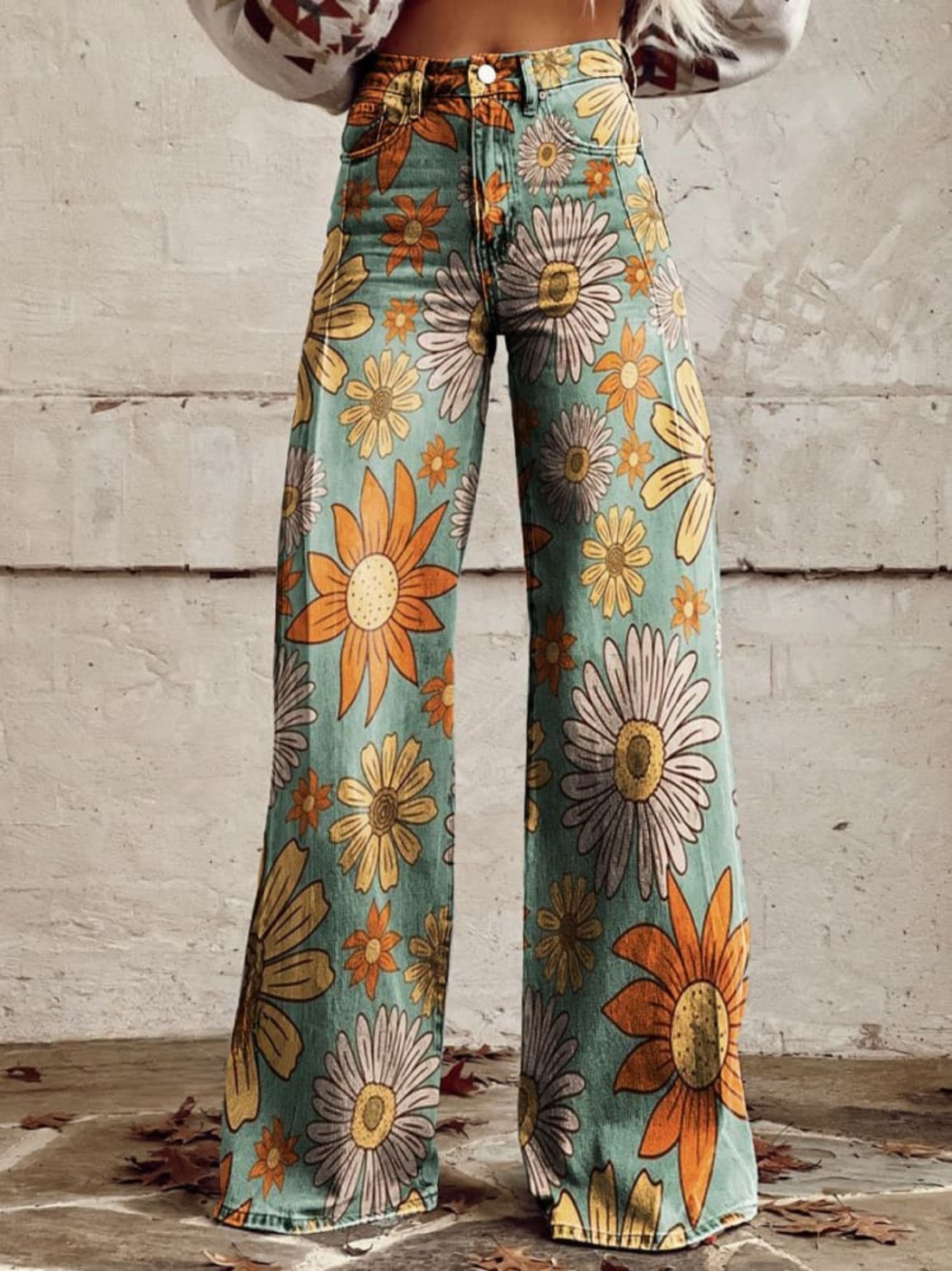 Macy Floral Happiness Flare Pants – Women’s fashion piece