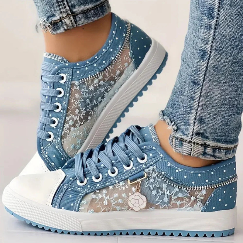 Daisy Lace Polka Dot Trainers – Women’s fashion piece