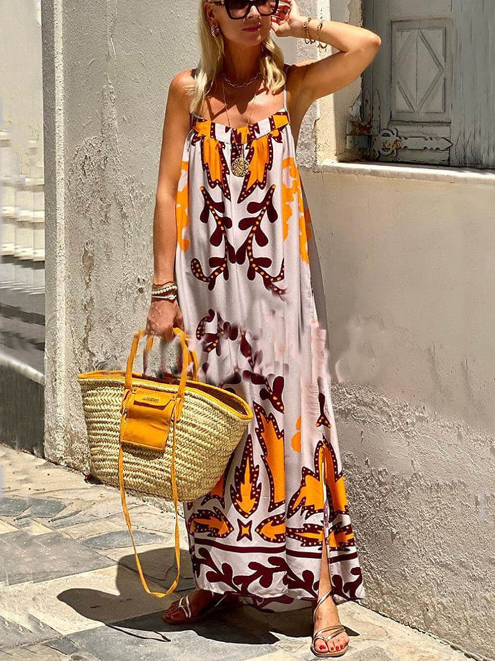 Charlie Printed Sleeveless Maxi Dress – Women’s fashion piece