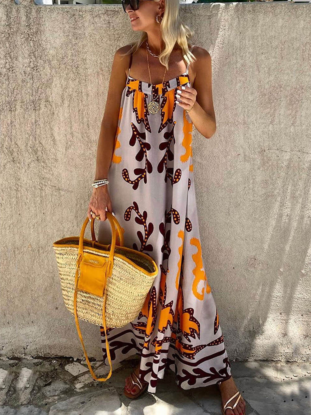 Charlie Printed Sleeveless Maxi Dress – Women’s fashion piece