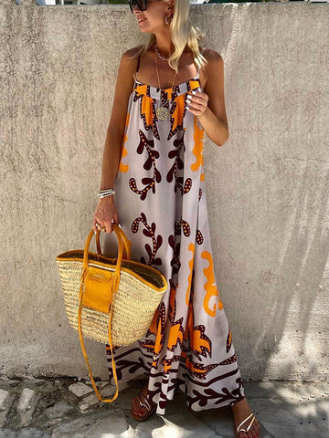 Charlie Printed Sleeveless Maxi Dress – Women’s fashion piece
