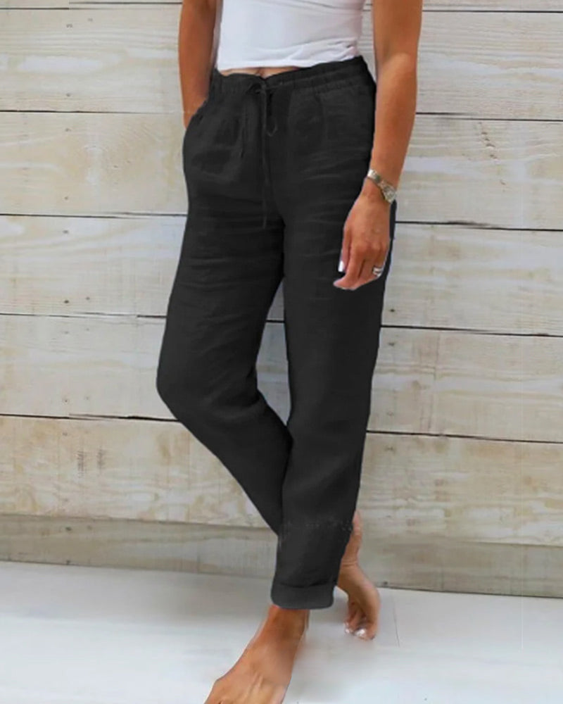 Lily Comfortable Elegant Elastic Waist Pants