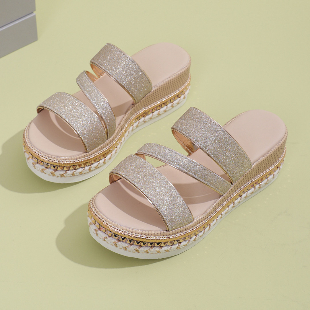 Bella Sparkle Platform Sandals – Women’s fashion piece