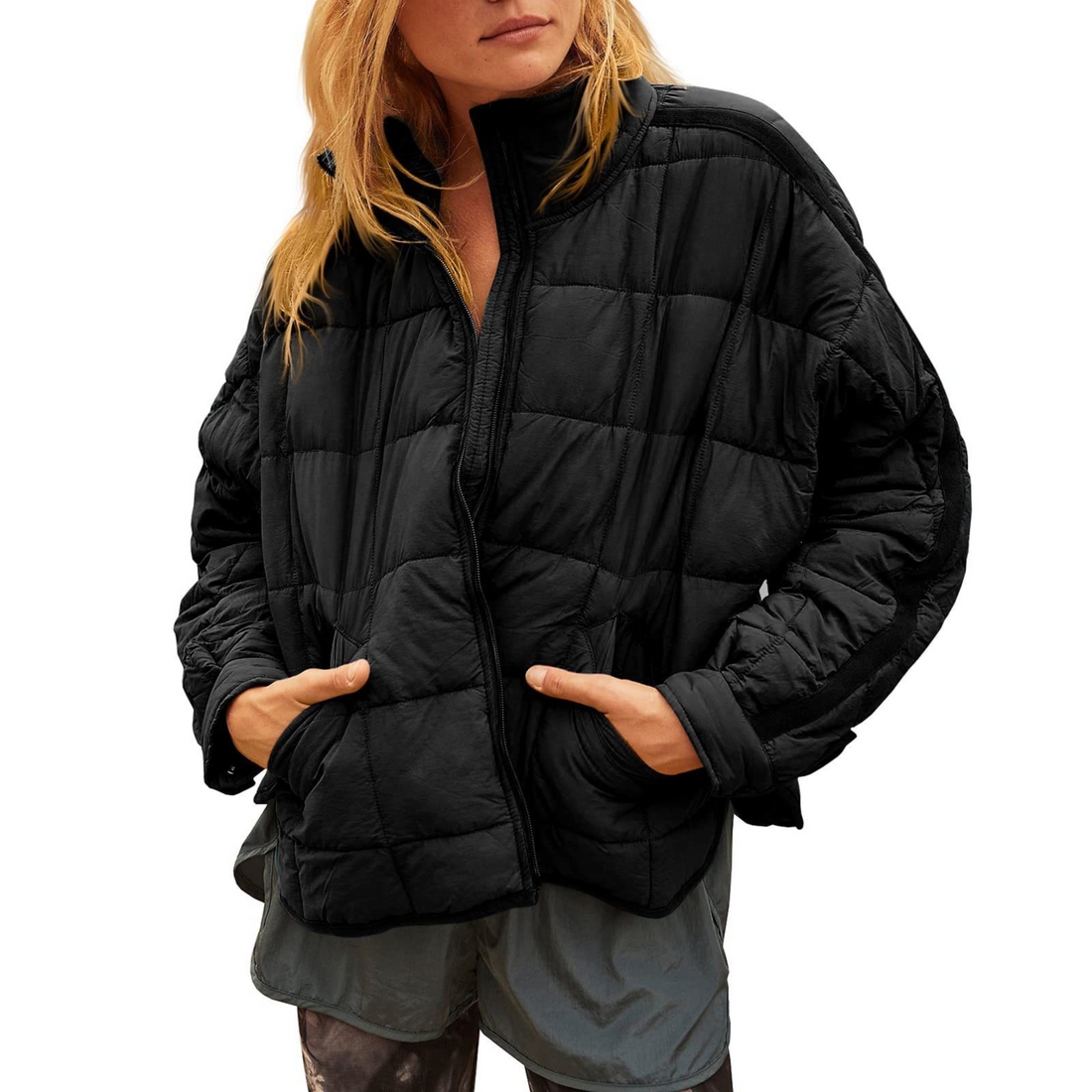 April™ – Lightweight Compact Zip Puffer Jacket – Women’s fashion piece