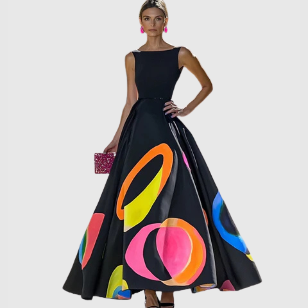Anya Colorful Hollow Out Bodycon Maxi Dress