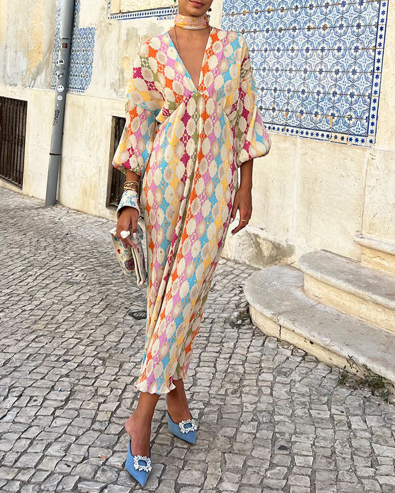 Lilian Vibrant Puff Sleeve Maxi Dress – Women’s fashion piece