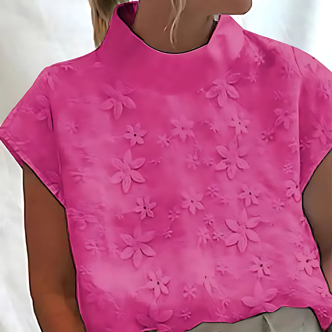 Elise Floral Textured Blouse