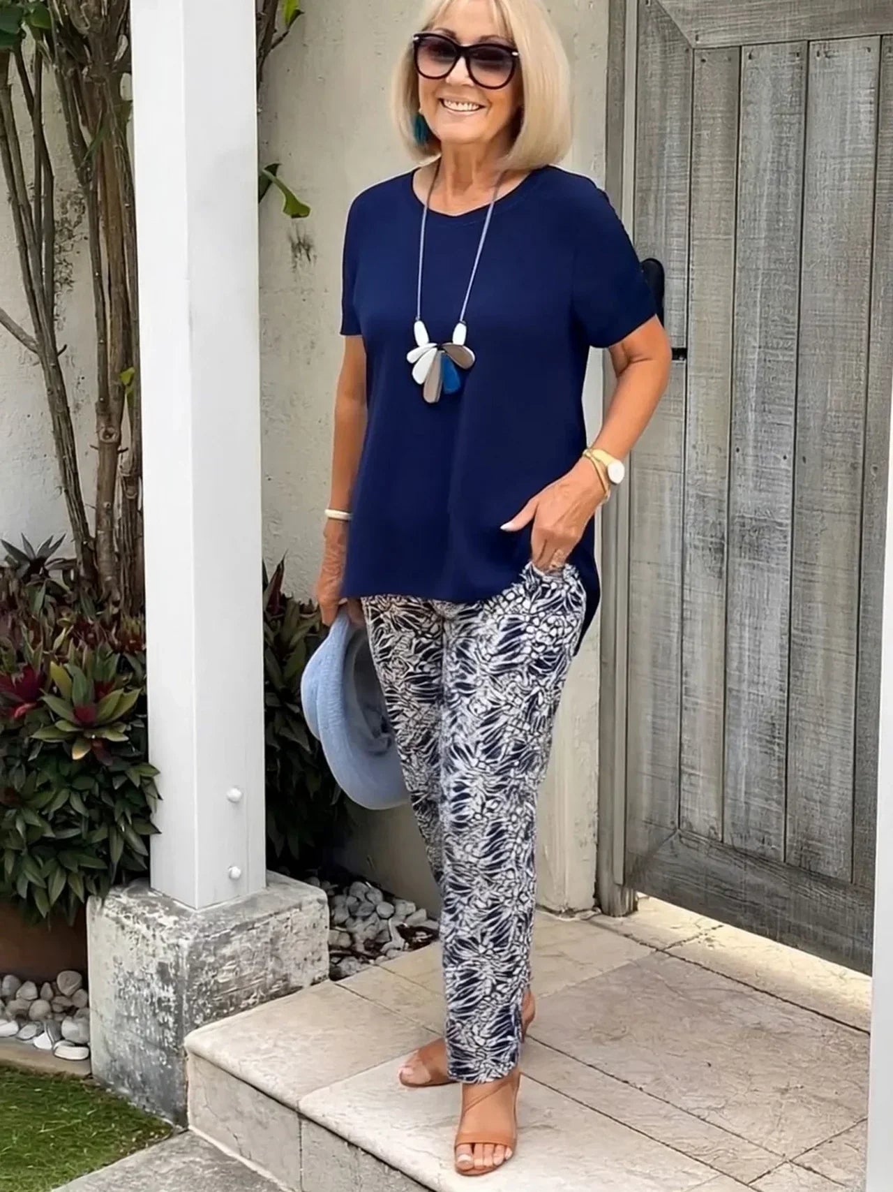 Claire Soft Stretch Tee & Trousers Set – Women’s fashion piece