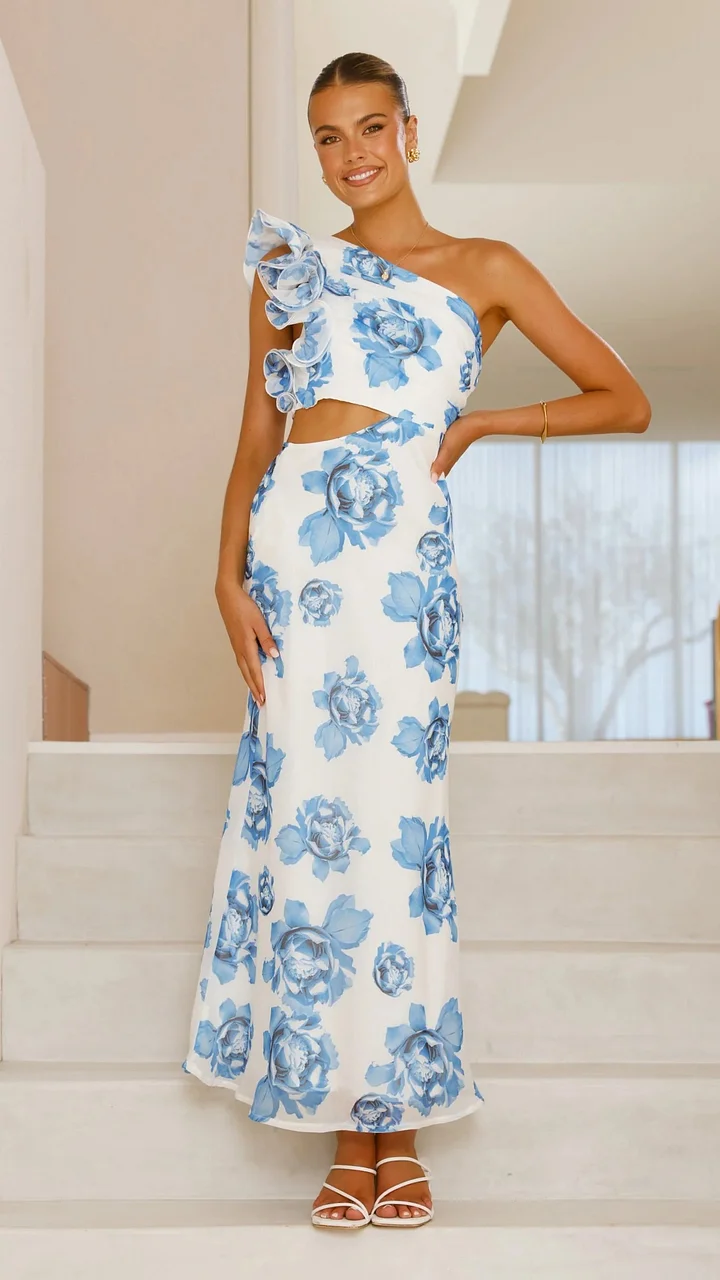 Pink Strapless Ruffle Dress