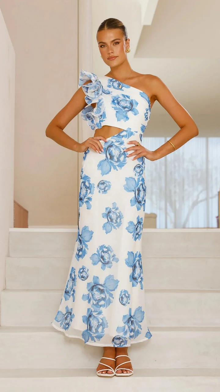 Pink Strapless Ruffle Dress
