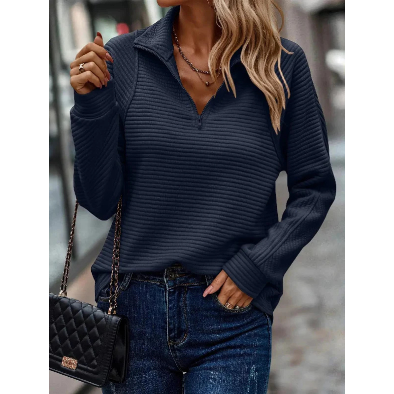 Hanna | Warm Women's Sweater With V Neck – Women’s fashion piece