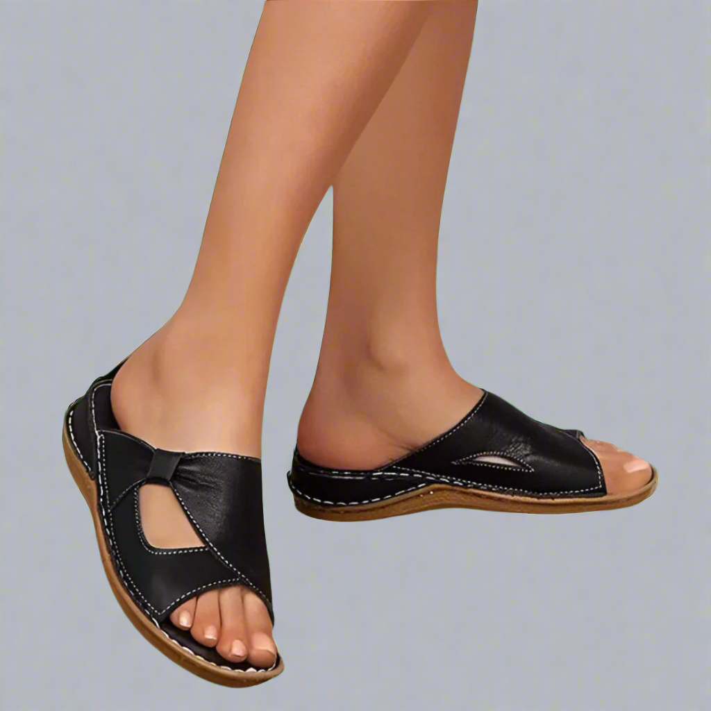 Nora Cross Strap Comfort Slides – Women’s fashion piece
