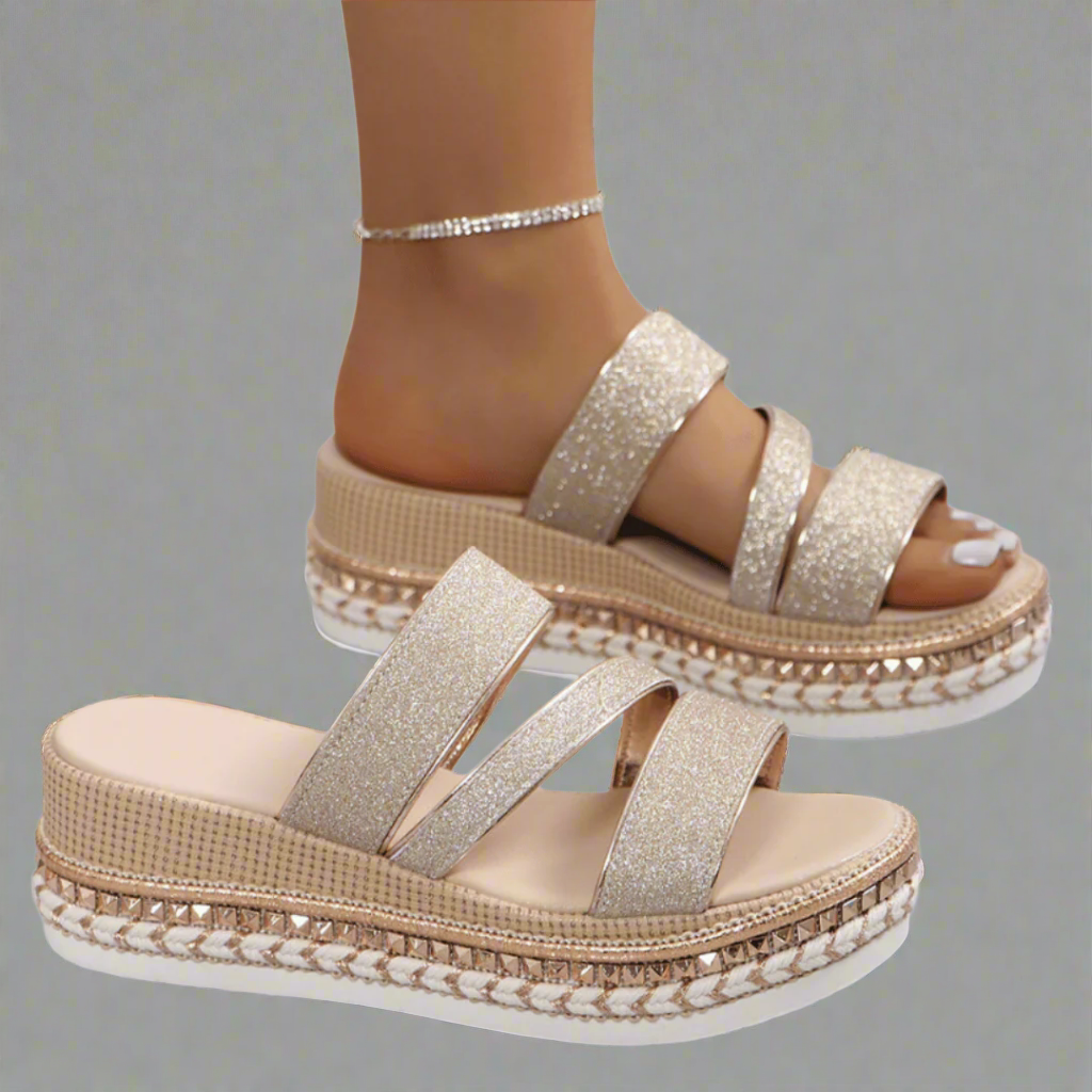 Bella Sparkle Platform Sandals