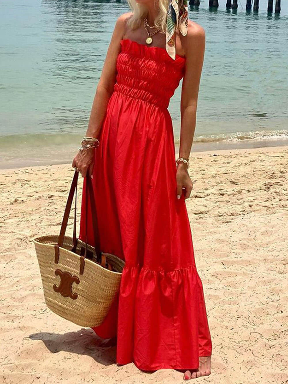 Deborah Charming Strapless Maxi Dress – Women’s fashion piece