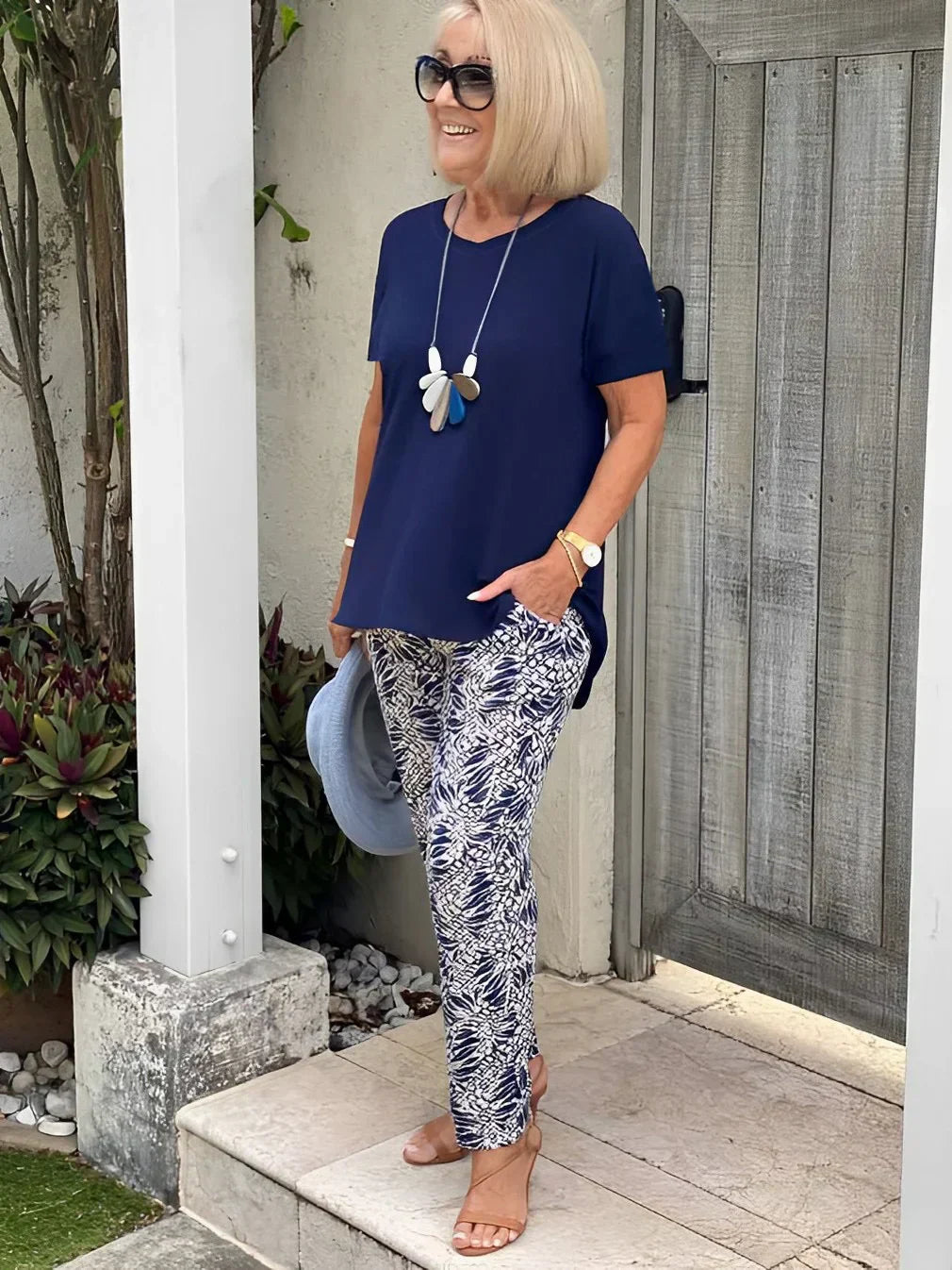 Claire Soft Stretch Tee & Trousers Set – Women’s fashion piece