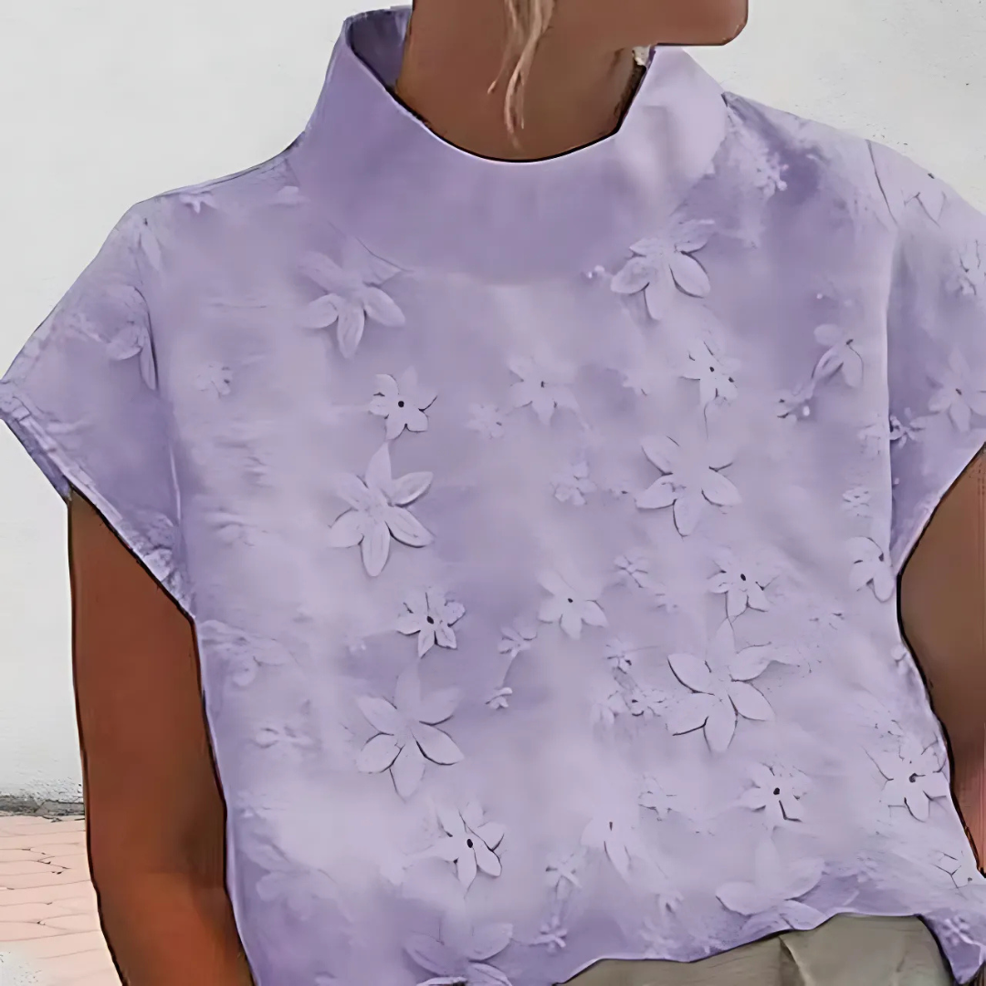 Elise Floral Textured Blouse