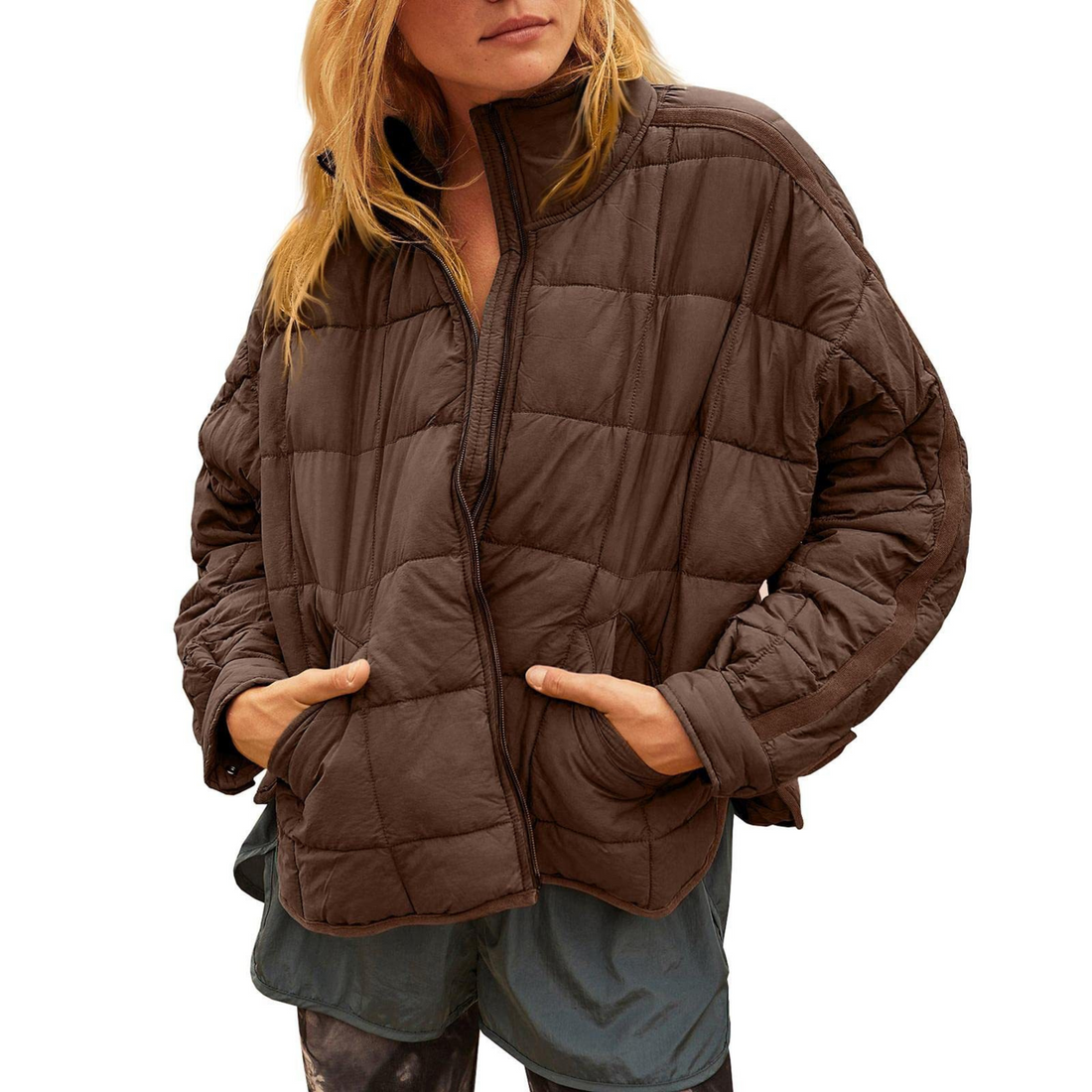 April™ – Lightweight Compact Zip Puffer Jacket – Women’s fashion piece