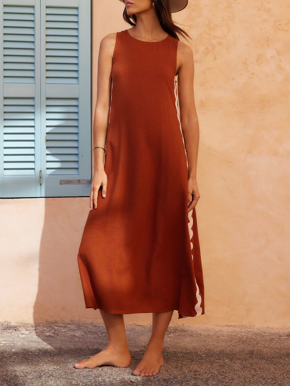 Teresita Loose Side Slit Maxi Dress – Women’s fashion piece
