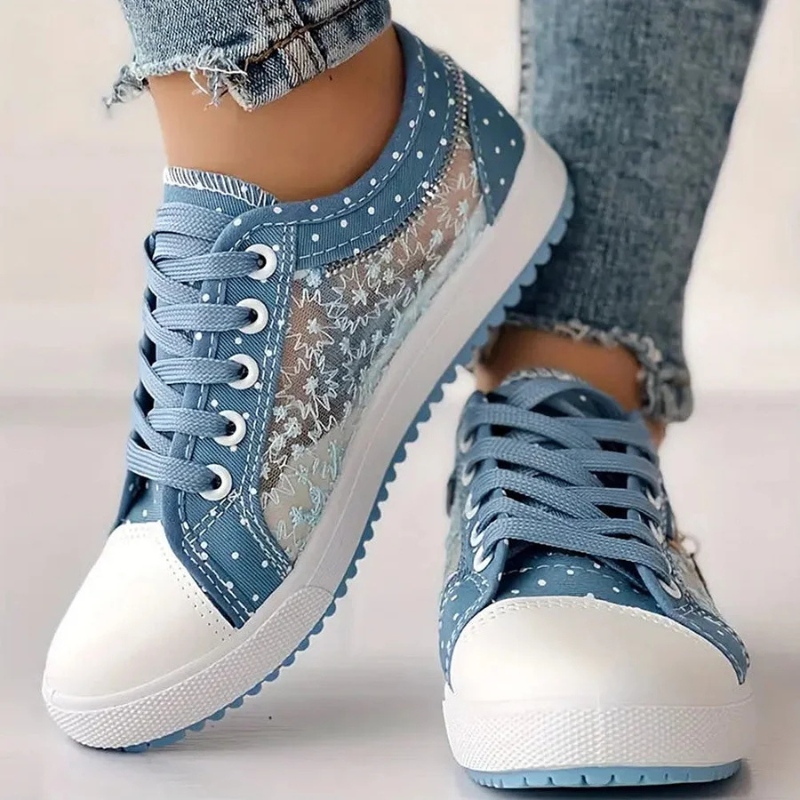 Daisy Lace Polka Dot Trainers – Women’s fashion piece