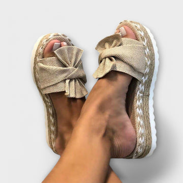 Solegenius | Bow Embellished Orthopedic Sandals – Women’s fashion piece