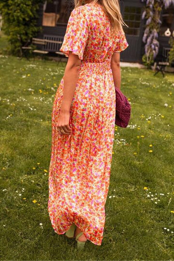 Sandra Elegant V Neck Maxi Dress – Women’s fashion piece
