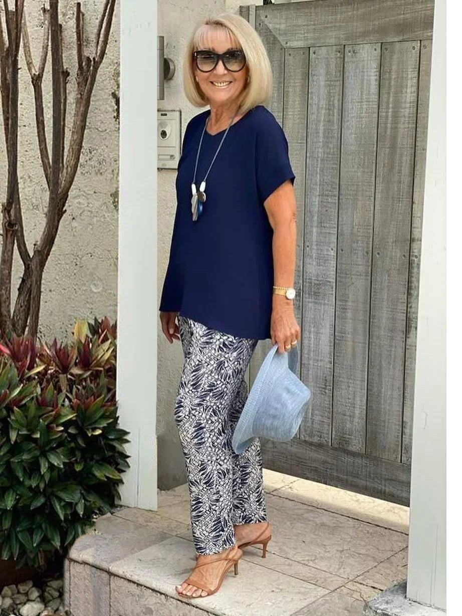 Claire Soft Stretch Tee & Trousers Set