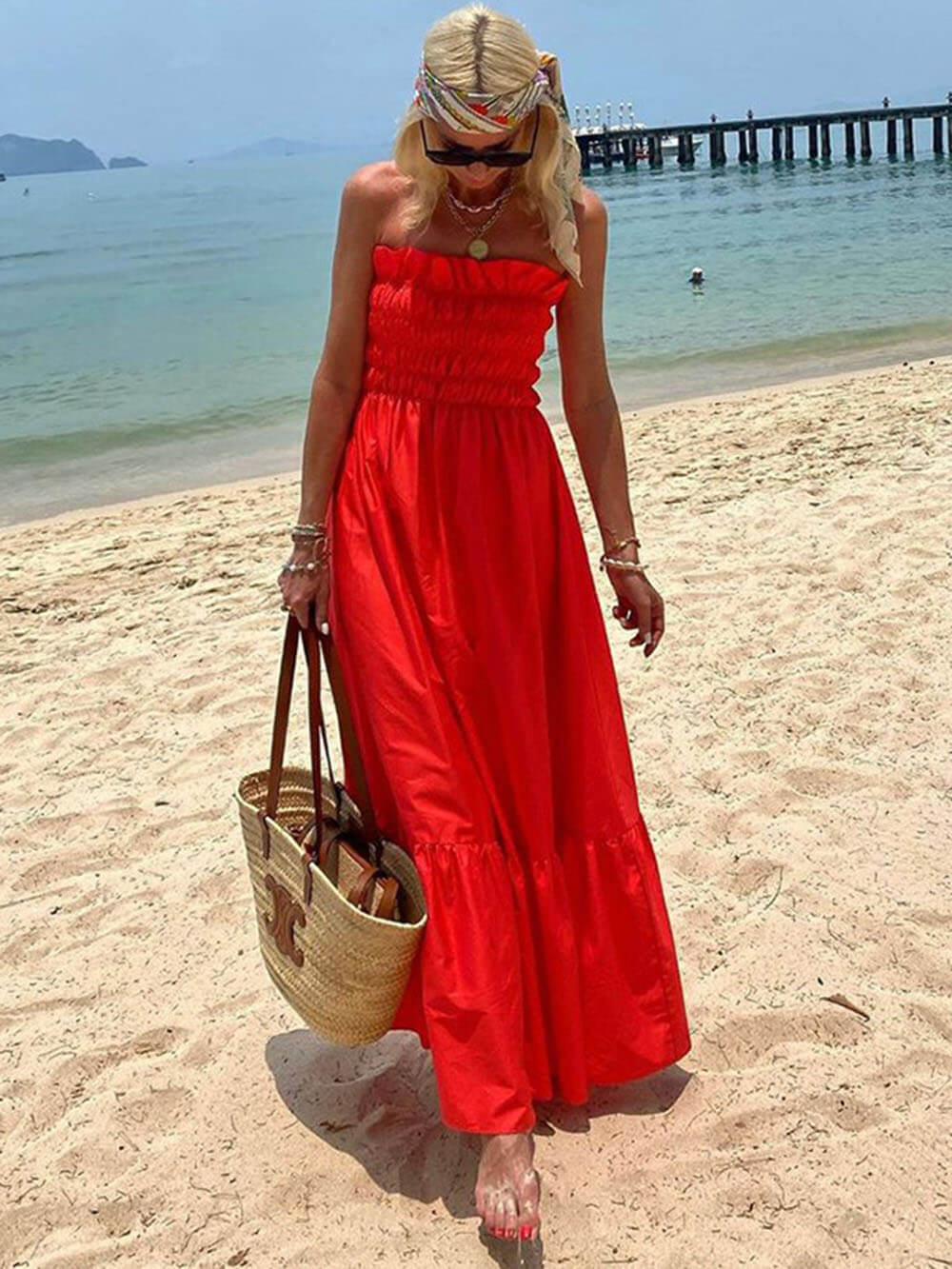 Deborah Charming Strapless Maxi Dress