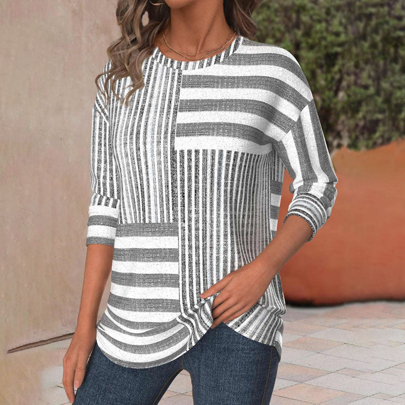 Mira Striped Comfort Blouse