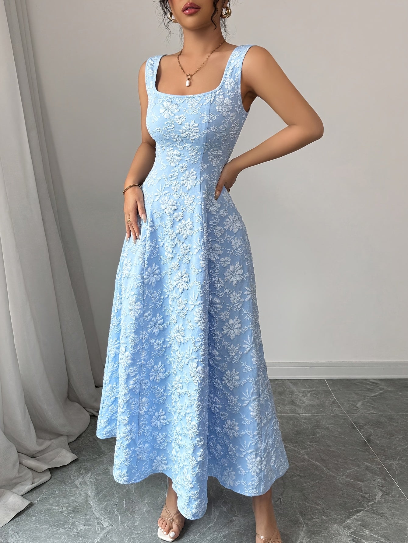 Elowen Bloom Square Neck Dress (almost Sold Out)