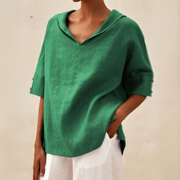 Lilia Elegant V Neck Work Pullover Top – Women’s fashion piece