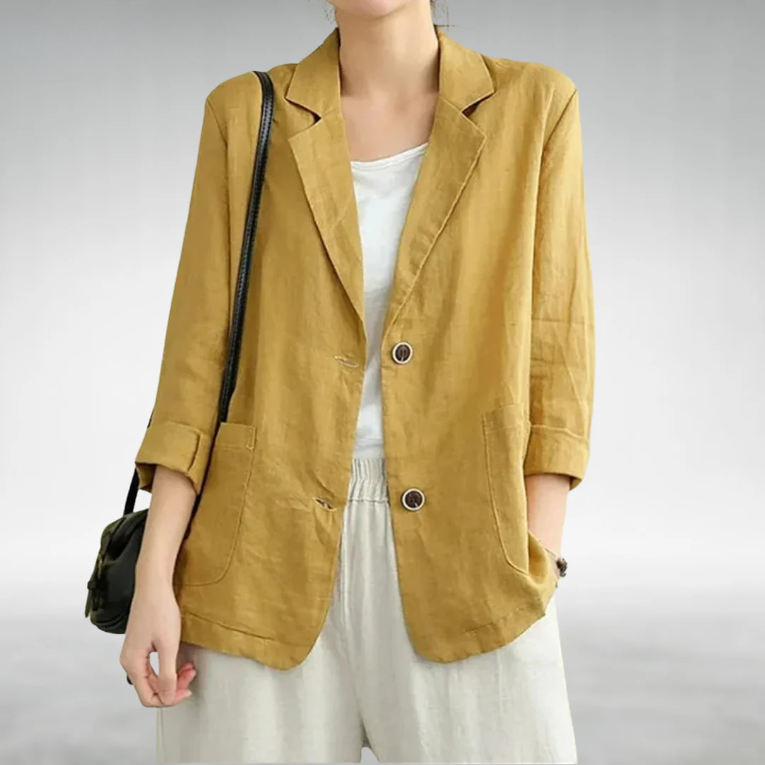 Nereida Simple Retro Long Sleeve Coat – Women’s fashion piece