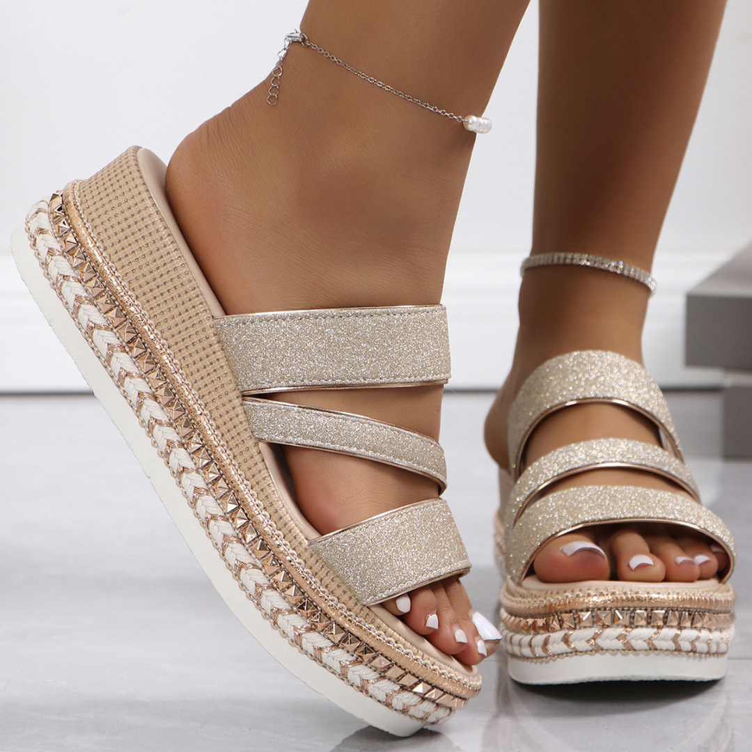 Bella Sparkle Platform Sandals – Women’s fashion piece