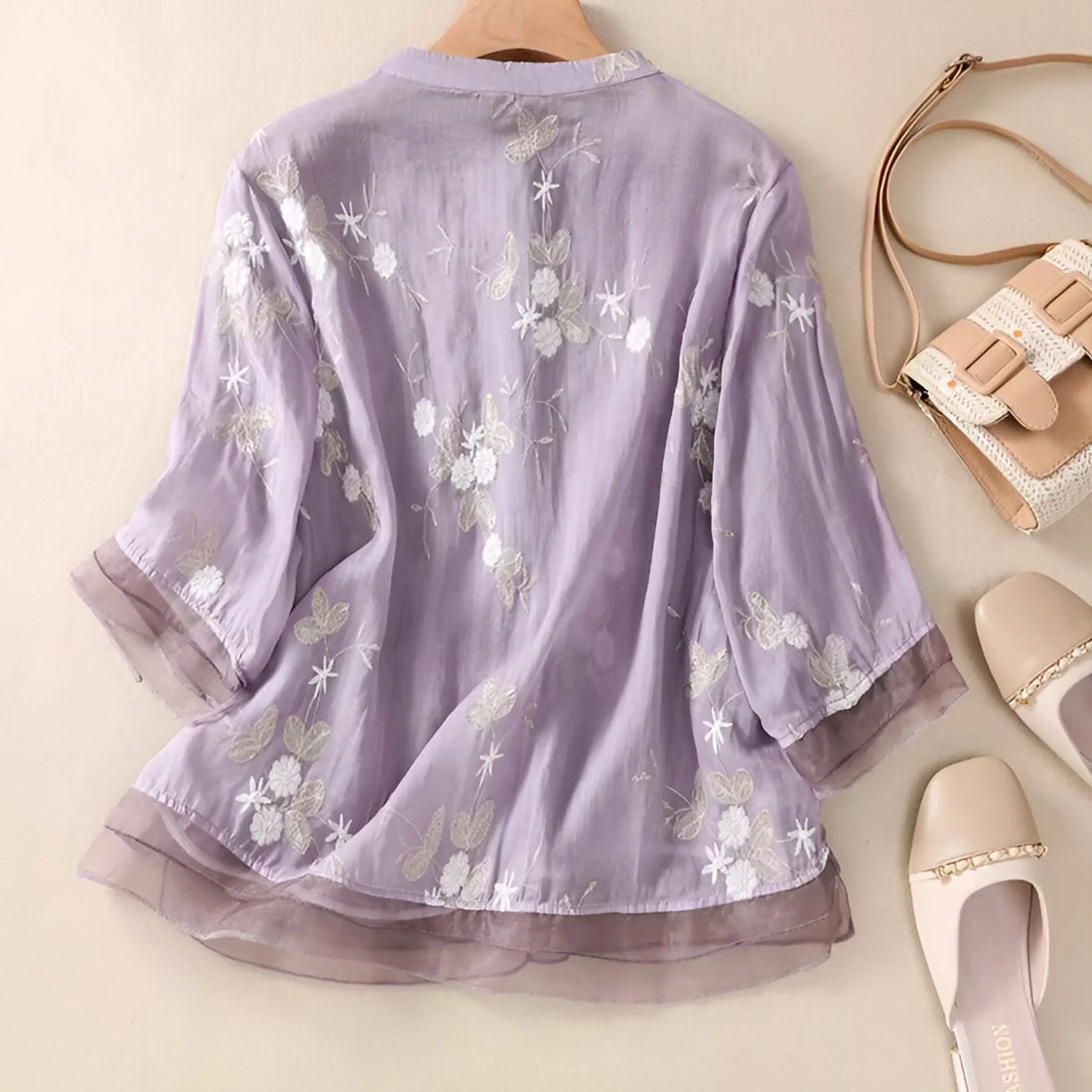 Celeste Embroidered Cotton Blouse – Women’s fashion piece