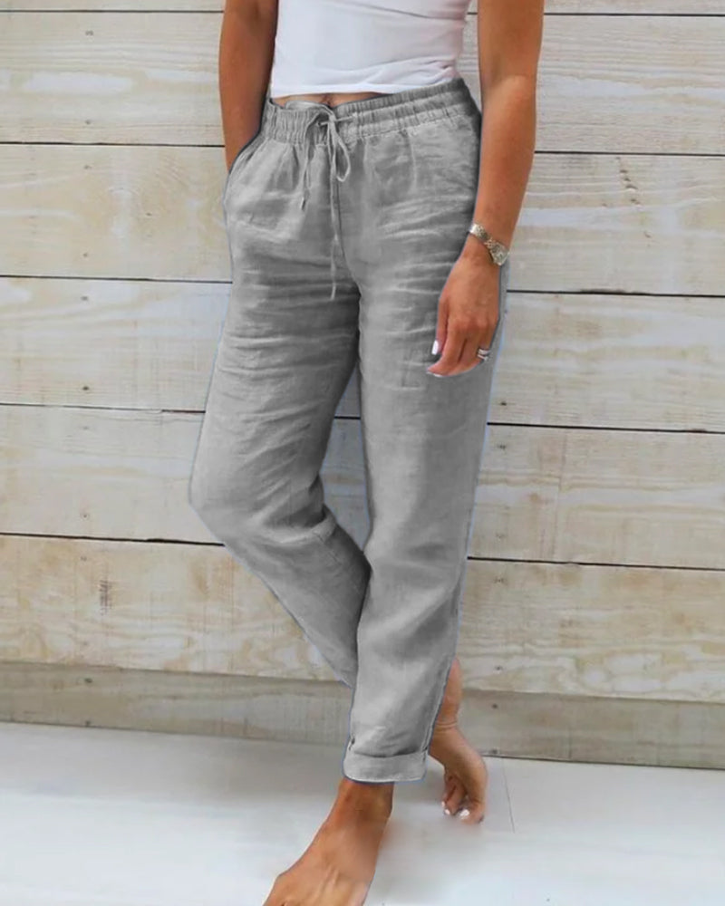 Lily Comfortable Elegant Elastic Waist Pants